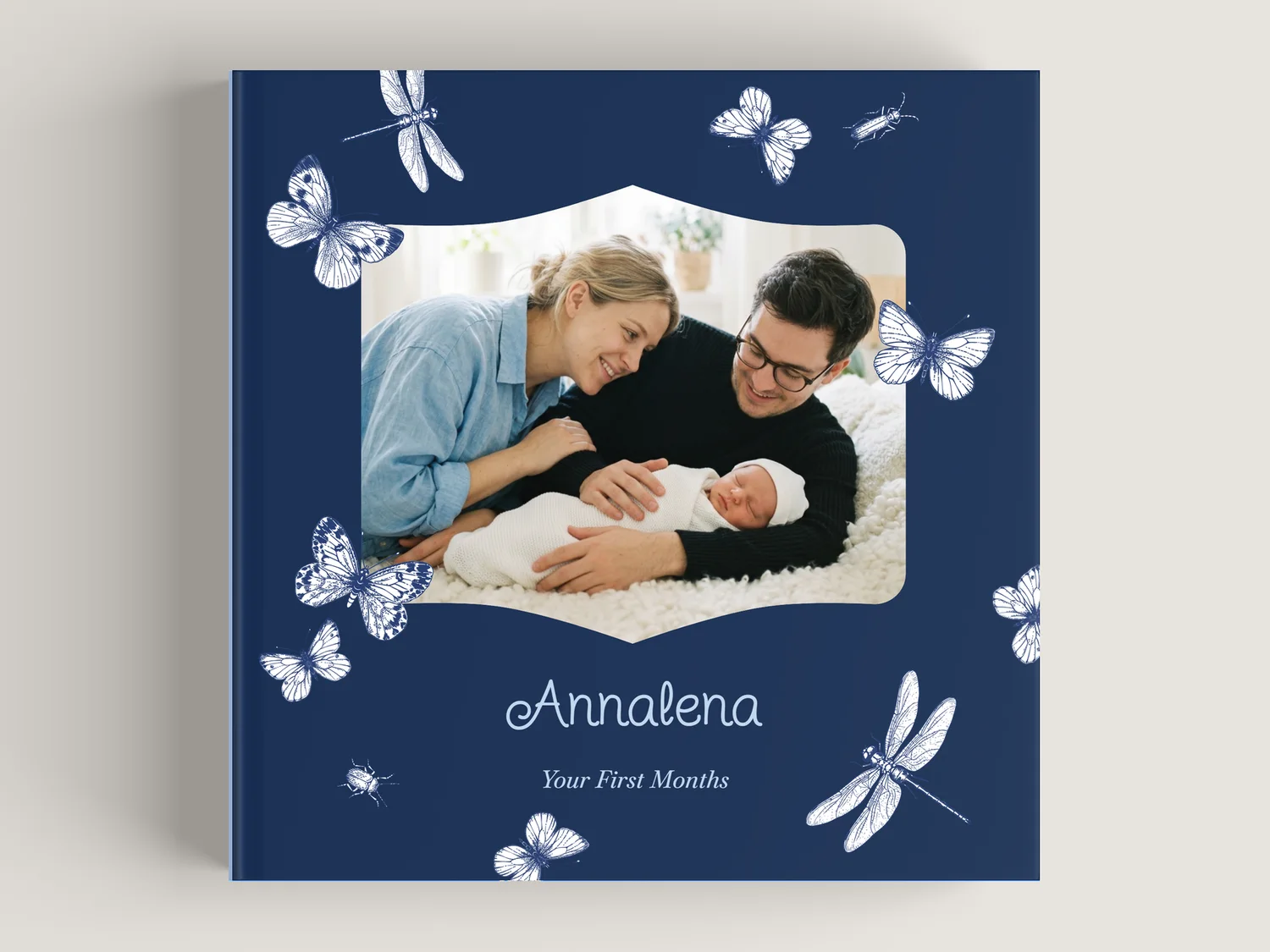 Newborn photo book — front cover