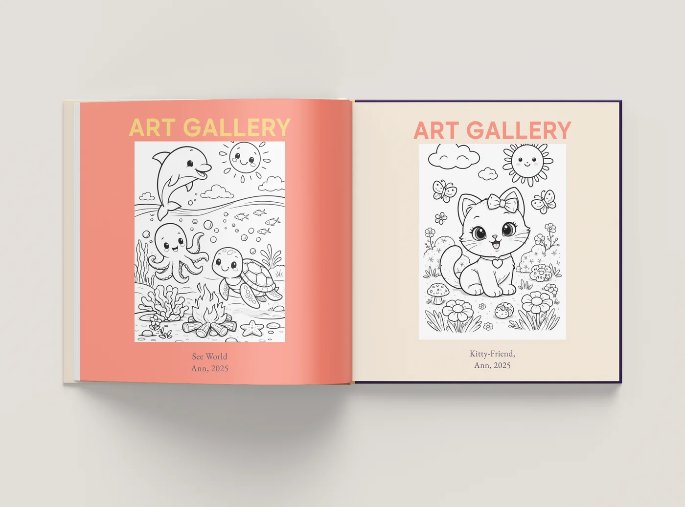 Artwork gallery spread
