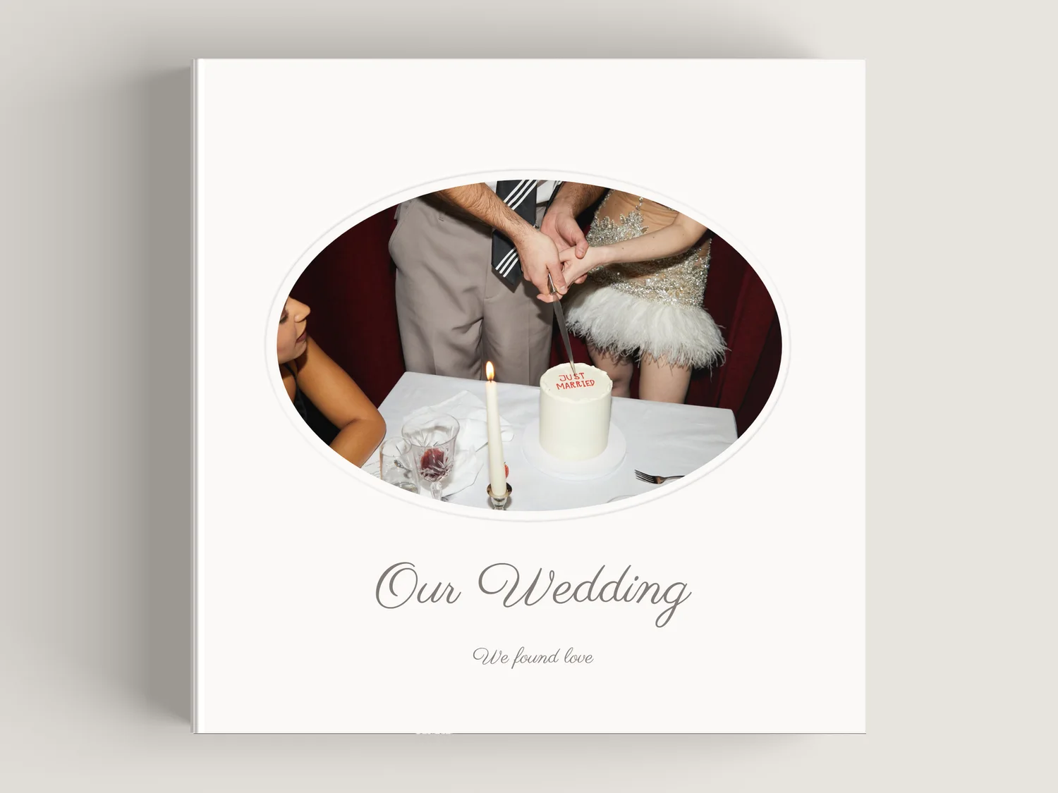 Tender wedding photo book — front cover